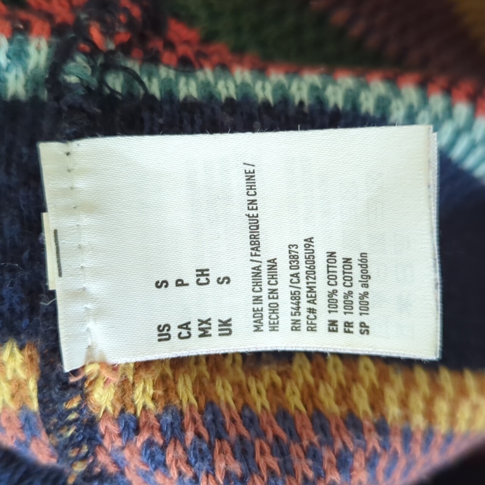 American Eagle Hooded Striped Sweater - Picture 5 of 5